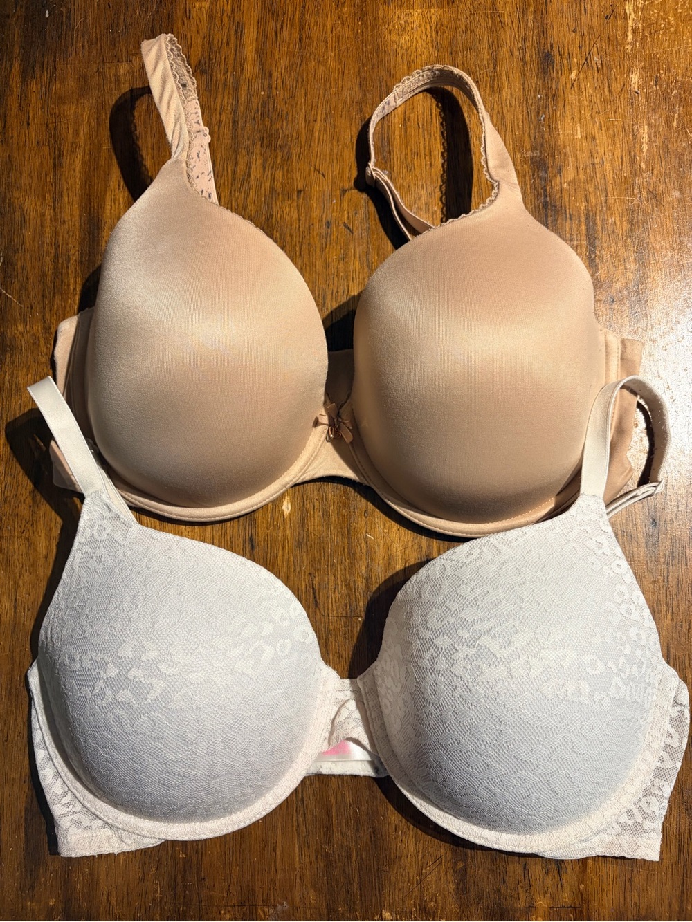 PINK & VS Everyday T-Shirt Bras – Nude and White Pack